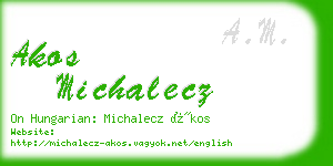 akos michalecz business card